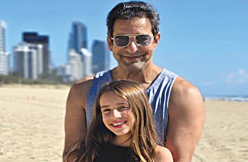 Wasim Akram Shares First Social Media Post with Daughter