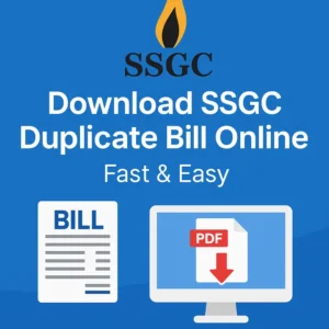 SSGC Duplicate Bill Online